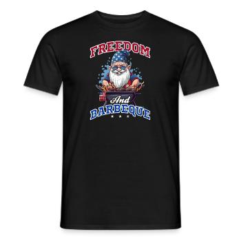 4th Of July BBQ Freedom And BBQ - Men's T-Shirt - black - Front - AI Model Male 178 light (178cm)