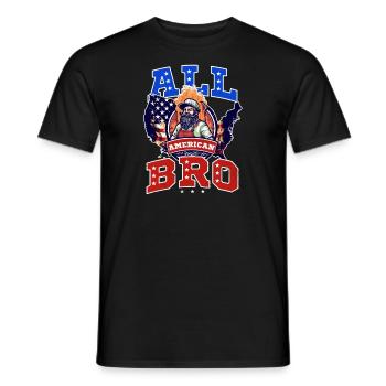 4. Juli BBQ All American Bro - Männer T-Shirt - Schwarz - Vorne - AI Model Male 178 light (178cm)