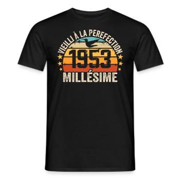 Jahrgang 1953 Retro 1953 Geburtstagsgeschenk - Männer T-Shirt - Schwarz - Vorne - AI Model Male 178 light (178cm)