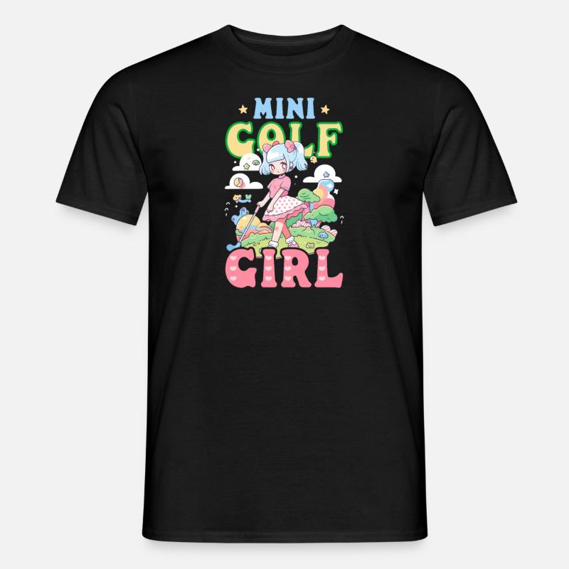 Golf-Mädchen - Männer T-Shirt - Schwarz