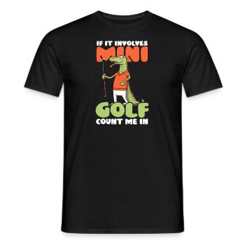 Il s’agit d’un minigolf dans lequel vous comptez - T-shirt homme - noir - Devant - AI Model Male 178 light (178cm)