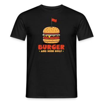 Burger und Minigolf - Männer T-Shirt - Schwarz - Vorne - AI Model Male 178 light (178cm)