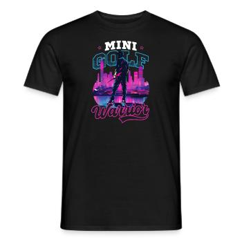 Minigolf-Krieger - Männer T-Shirt - Schwarz - Vorne - AI Model Male 178 light (178cm)