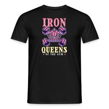 Bodybuilderin Iron Queen des Fitnessstudios - Männer T-Shirt - Schwarz - Vorne - AI Model Male 178 light (178cm)