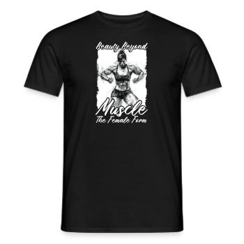 Weibliche Bodybuilderin Schönheit jenseits der Muskeln - Männer T-Shirt - Schwarz - Vorne - AI Model Male 178 light (178cm)
