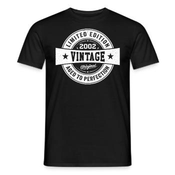 Rétro 2002 Anniversaire 2002 Cadeau 2002 Vintage - T-shirt homme - noir - Devant - AI Model Male 178 light (178cm)