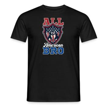 Boxen All American Bro - Männer T-Shirt - Schwarz - Vorne - AI Model Male 178 light (178cm)