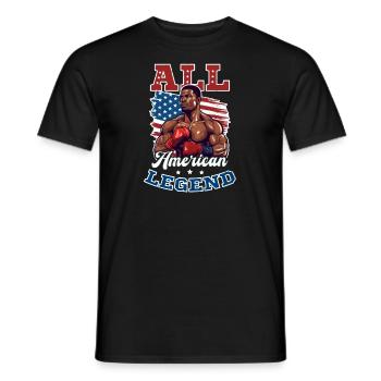 Boxen All American Legend - Männer T-Shirt - Schwarz - Vorne - AI Model Male 178 light (178cm)
