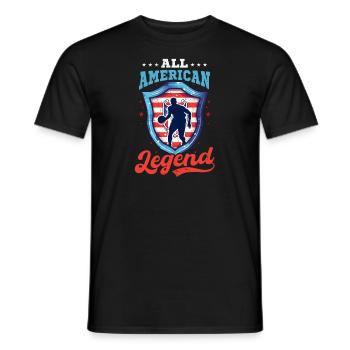 4. Juli Basketball All American Legend - Männer T-Shirt - Schwarz - Vorne - AI Model Male 178 light (178cm)