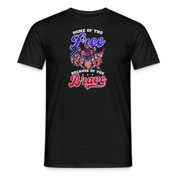 4. Juli Basketball Home Of Free Weil Mutig - Männer T-Shirt - Schwarz - Vorne - AI Model Male 178 light (178cm)