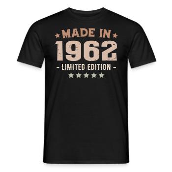Made In 1962 Cadeau Anniversaire 1962 Vintage 1962 - T-shirt homme - noir - Devant - AI Model Male 178 light (178cm)