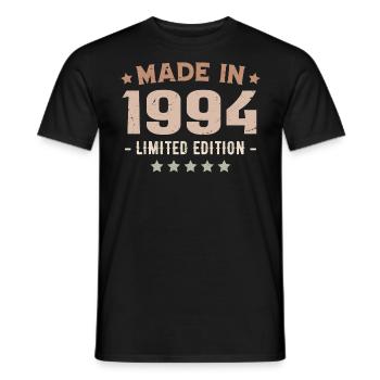 Made In 1994 Cadeau Anniversaire 1994 Vintage 1994 - T-shirt homme - noir - Devant - AI Model Male 178 light (178cm)