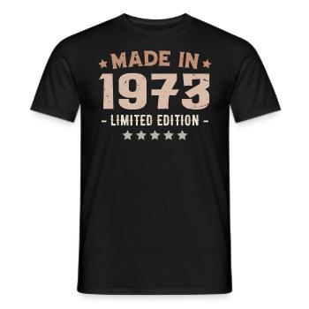 Made In 1973 Anniversary Gift 1973 Vintage 1973 - Men's T-Shirt - black - Front - AI Model Male 178 light (178cm)