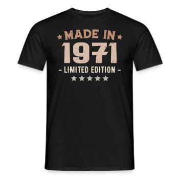 Made in 1971 Anniversary Gift 1971 Vintage 1971 - Men's T-Shirt - black - Front - AI Model Male 178 light (178cm)