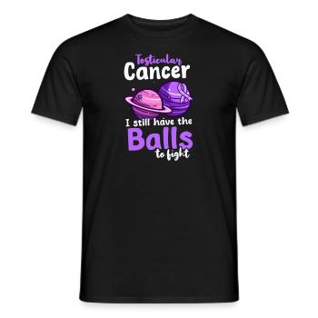 Testicular Cancer Awareness Still Balls To Fight - Men's T-Shirt - black - Front - AI Model Male 178 light (178cm)