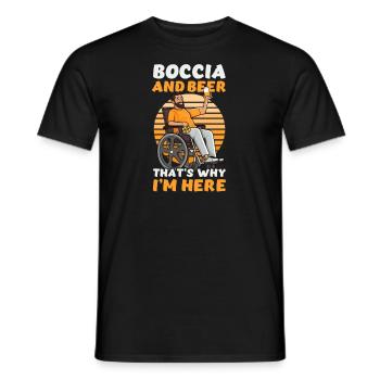 Boccia Player Boccia And Beer Why Here - Men's T-Shirt - black - Front - AI Model Male 178 light (178cm)