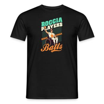 Joueur de boccia Les joueurs de boccia ont de plus grosses balles - T-shirt homme - noir - Devant - AI Model Male 178 light (178cm)