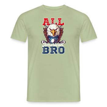 4. Juli Golf All American Bro Eagle - Männer T-Shirt - Sage - Vorne - AI Model Male 178 light (178cm)