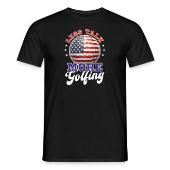 4. Juli Golf Weniger Reden Mehr Golfen - Männer T-Shirt - Schwarz - Vorne - AI Model Male 178 light (178cm)