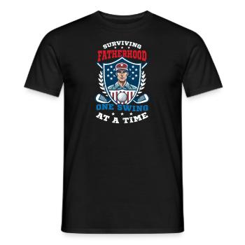 4. Juli Golf Überleben Vaterschaft Swing - Männer T-Shirt - Schwarz - Vorne - AI Model Male 178 light (178cm)