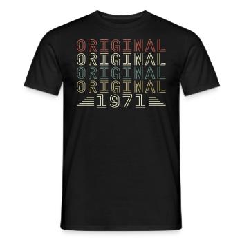 Original 1971 Vintage Retro Geburtstagsgeschenk - Männer T-Shirt - Schwarz - Vorne - AI Model Male 178 light (178cm)
