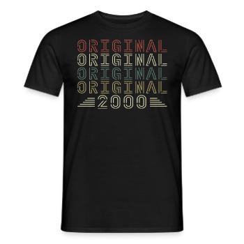 Original 2000 Vintage Rétro Cadeau D'anniversaire - T-shirt homme - noir - Devant - AI Model Male 178 light (178cm)