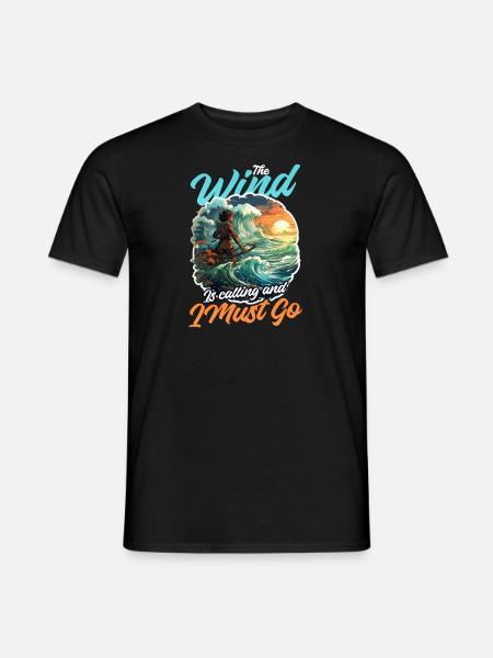 Windsurfing Wind Calling I Go - Men's T-Shirt - black