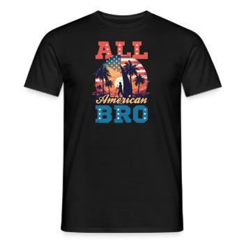 Windsurfen All American Bro - Männer T-Shirt - Schwarz - Vorne - AI Model Male 178 light (178cm)