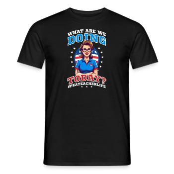 4. Juli Sportlehrer Was macht man heute - Männer T-Shirt - Schwarz - Vorne - AI Model Male 178 light (178cm)