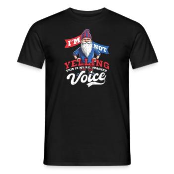 4. Juli Sportlehrer schreit keinen Stimmzwerg - Männer T-Shirt - Schwarz - Vorne - AI Model Male 178 light (178cm)