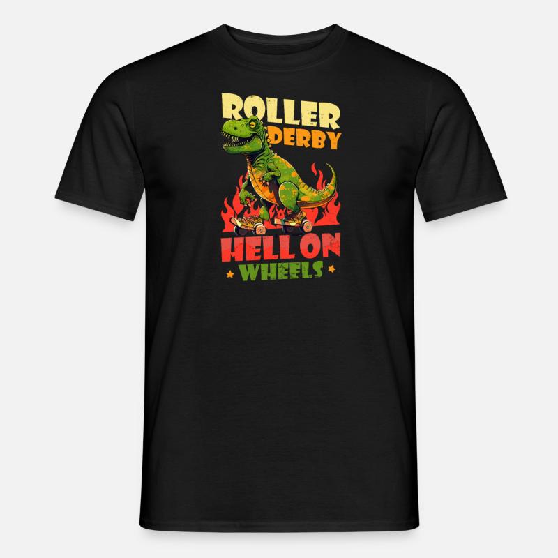 Roller Derby Hell On Wheels - Männer T-Shirt - Schwarz