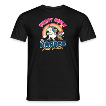Roller Derby : faites-le plus fort et plus vite - T-shirt homme - noir - Devant - AI Model Male 178 light (178cm)