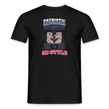 Patriotic 3D Printing Patriotic Innovations - Men's T-Shirt - black - Front - AI Model Male 178 light (178cm)