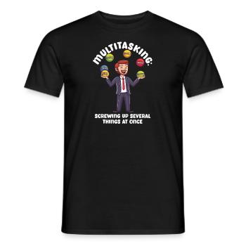 Supervisor Multitasking: Screwing Up Several Thing - Men's T-Shirt - black - Front - AI Model Male 178 light (178cm)