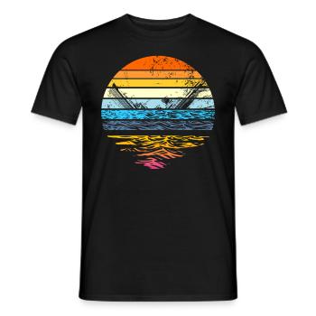 Titanic Retro Sonnenuntergang Titanic 1912 Unterga - Männer T-Shirt - Schwarz - Vorne - AI Model Male 178 light (178cm)