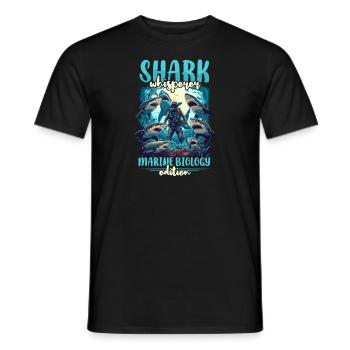 Biologist Shark Lover Shark Whisperer - Men's T-Shirt - black - Front - AI Model Male 178 light (178cm)