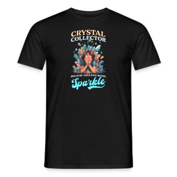 Crystal Collector Parce que l’âge adulte a besoin d’éclat - T-shirt homme - noir - Devant - AI Model Male 178 light (178cm)