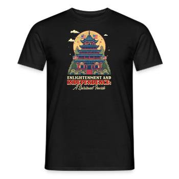 Illumination et indépendance du bouddhisme patriotique - T-shirt homme - noir - Devant - AI Model Male 178 light (178cm)