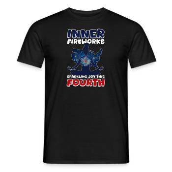 Le bouddhiste patriotique suscite la joie ce quatrième - T-shirt homme - noir - Devant - AI Model Male 178 light (178cm)