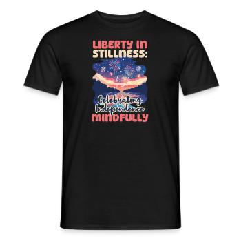 Patriotische buddhistische Freiheit, die bewusst gefeiert wird - Männer T-Shirt - Schwarz - Vorne - AI Model Male 178 light (178cm)