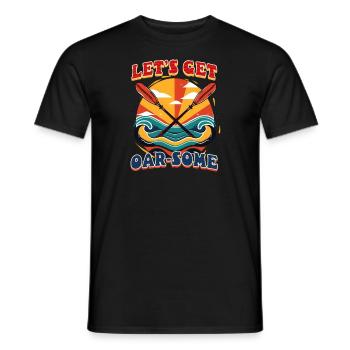 Kayaking Let’s Get Oar-some - Men's T-Shirt - black - Front - AI Model Male 178 light (178cm)