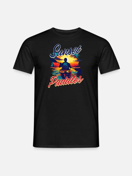 Kayaking Sunset Paddler - Men's T-Shirt - black