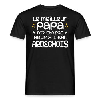 Den besten Papa gibt es nur, wenn man aus der Ardèche kommt - Männer T-Shirt - Schwarz - Vorne - AI Model Male 178 light (178cm)