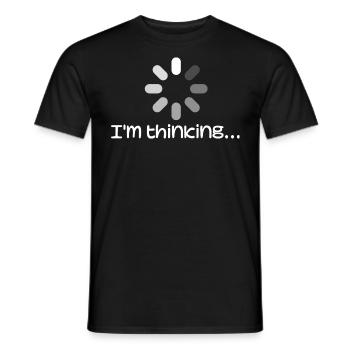 Graphic I'm thinking - Funny - T-shirt homme - noir - Devant - AI Model Male 178 light (178cm)