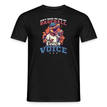 4. Juli Baseballtrainer verwenden Coach Voice - Männer T-Shirt - Schwarz - Vorne - AI Model Male 178 light (178cm)