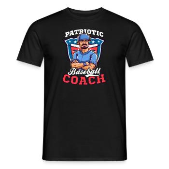 4. Juli Baseballtrainer Patriotischer Trainer - Männer T-Shirt - Schwarz - Vorne - AI Model Male 178 light (178cm)