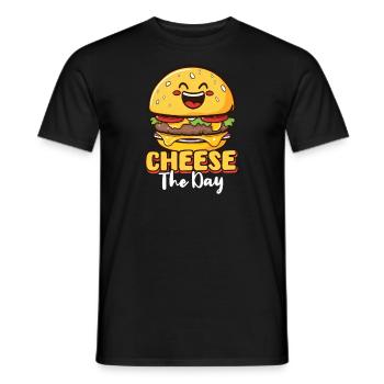 Hamburger Käse des Tages - Männer T-Shirt - Schwarz - Vorne - AI Model Male 178 light (178cm)