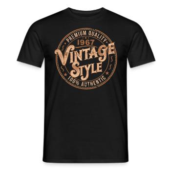 Vintage 1967 Cadeau D'anniversaire 1967 Rétro 1967 - T-shirt homme - noir - Devant - AI Model Male 178 light (178cm)