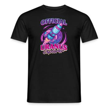 Uranus Official Uranus Explorer - Men's T-Shirt - black - Front - AI Model Male 178 light (178cm)