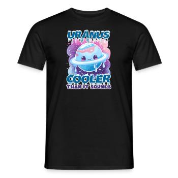 Uranus Uranus: Cooler Than It Sounds - Men's T-Shirt - black - Front - AI Model Male 178 light (178cm)